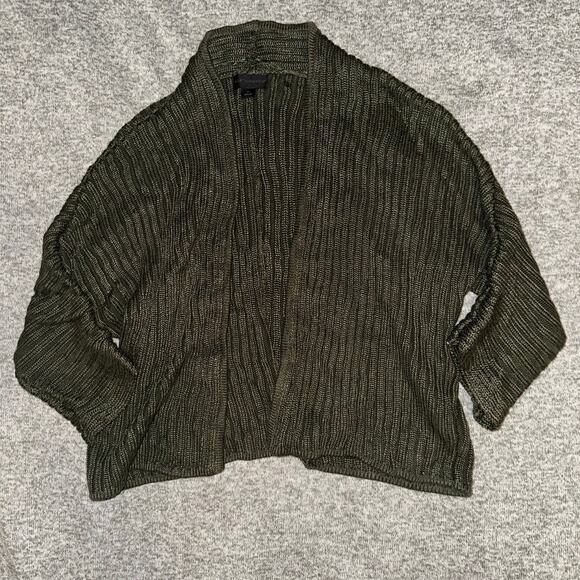 Forest Green Cardigan Sweater - Picture 5 of 6